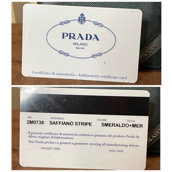 *Authenticity Card Included* Prada Dark Green Bifold Men’s Wallet - Picture 14 of 15